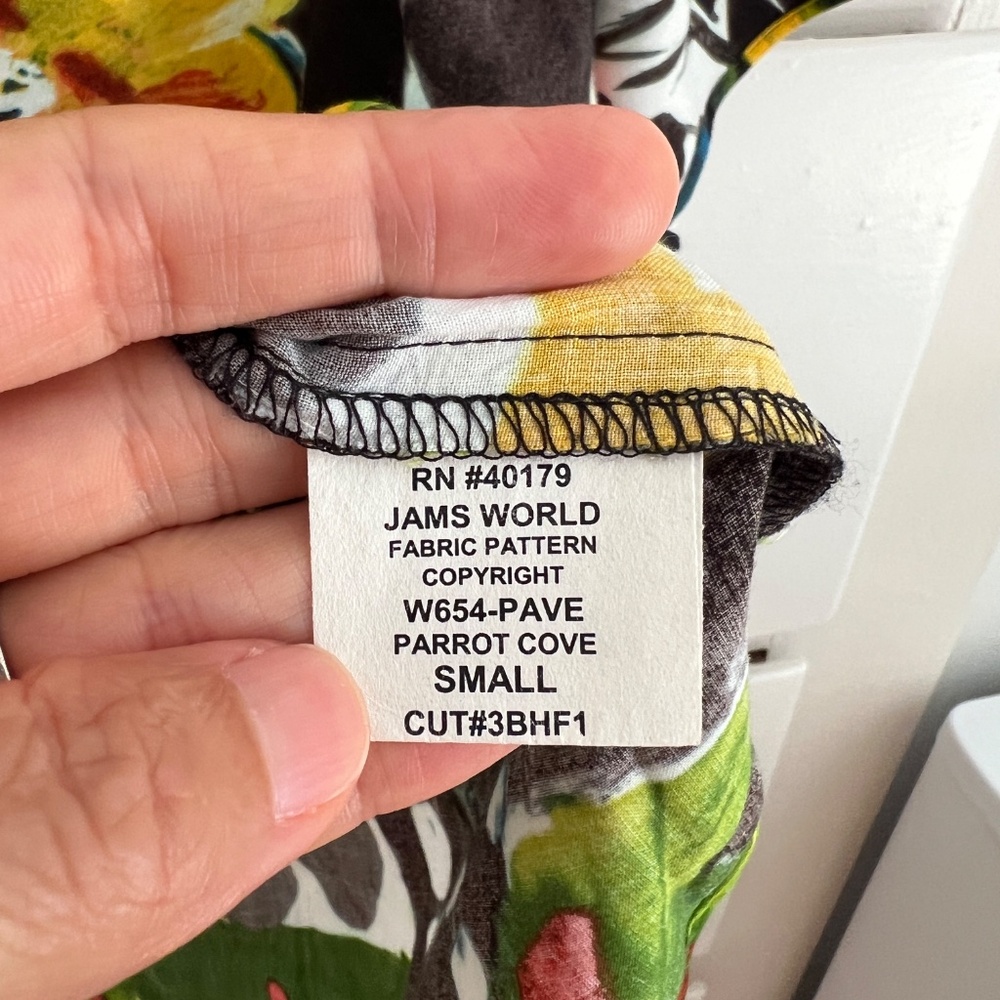 Jams World Tropical Tunic Top Hawaii Parrot Cove Small - Picture 6 of 7